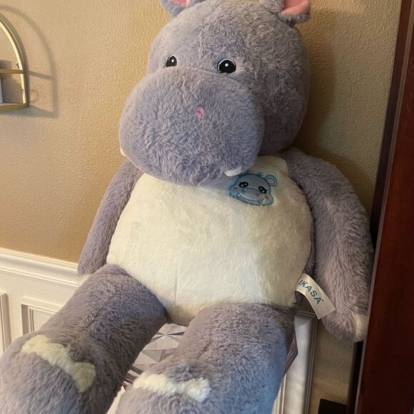 IKASA Giant Hippo Plush 30 inches - Picture 10 of 14